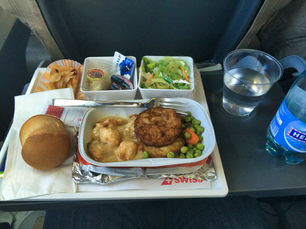 repas avec Swiss Airlines