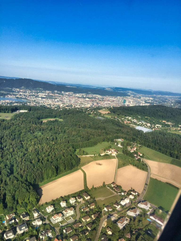vue de la Suisse depuis l'avion