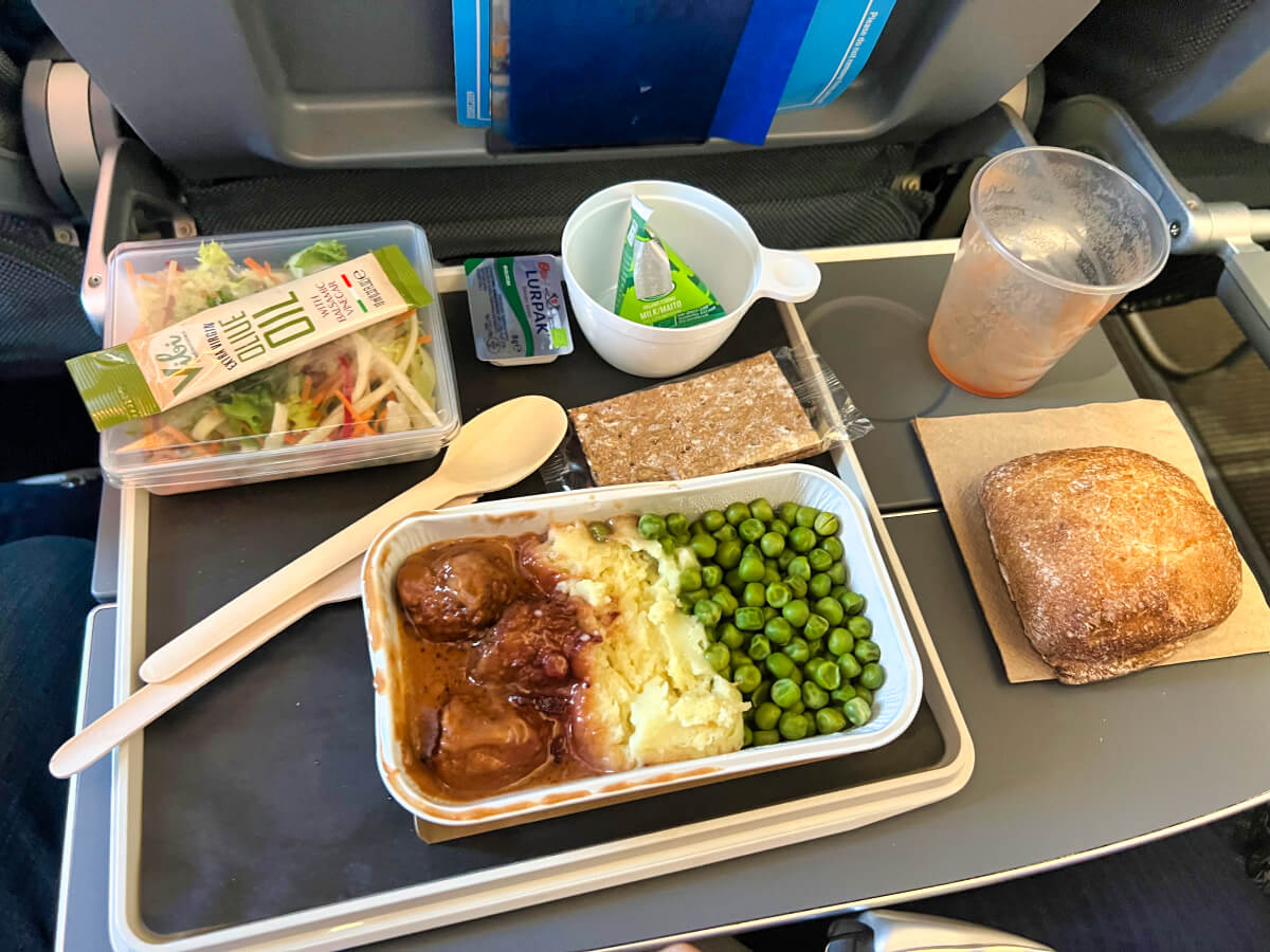 repas avec Scandinavian Airlines