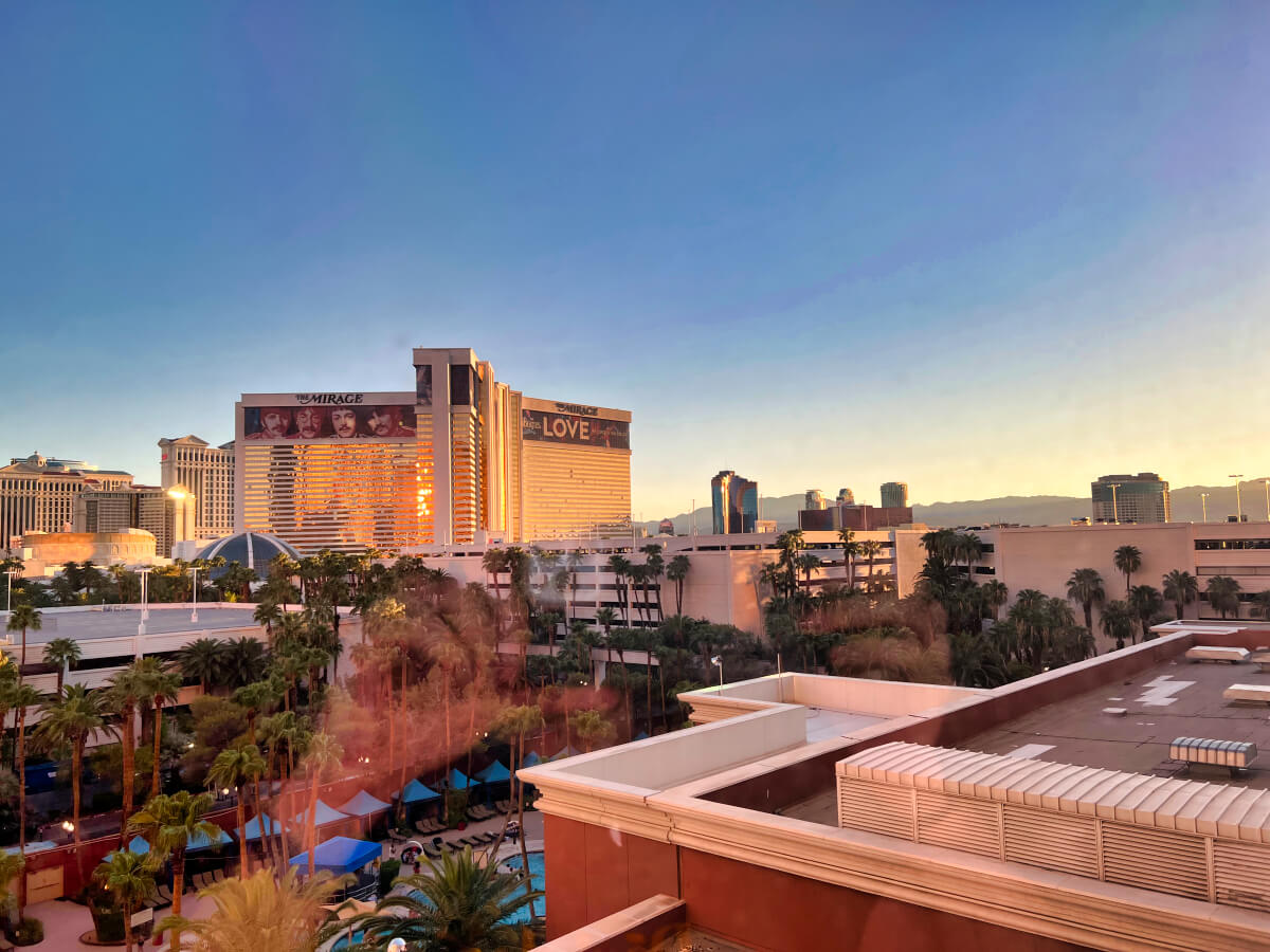 Vue sur le Mirage Hotel